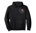 Motorcycle American Flag Front And Back Hoodie - Minimalist Print Men Women - T-Shirt, Sweatshirt, Hoodie