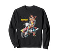 Crash Bandicoot Biker Scene Sweatshirt - Casual Everyday Wear Unisex - T-Shirt, Sweatshirt, Hoodie