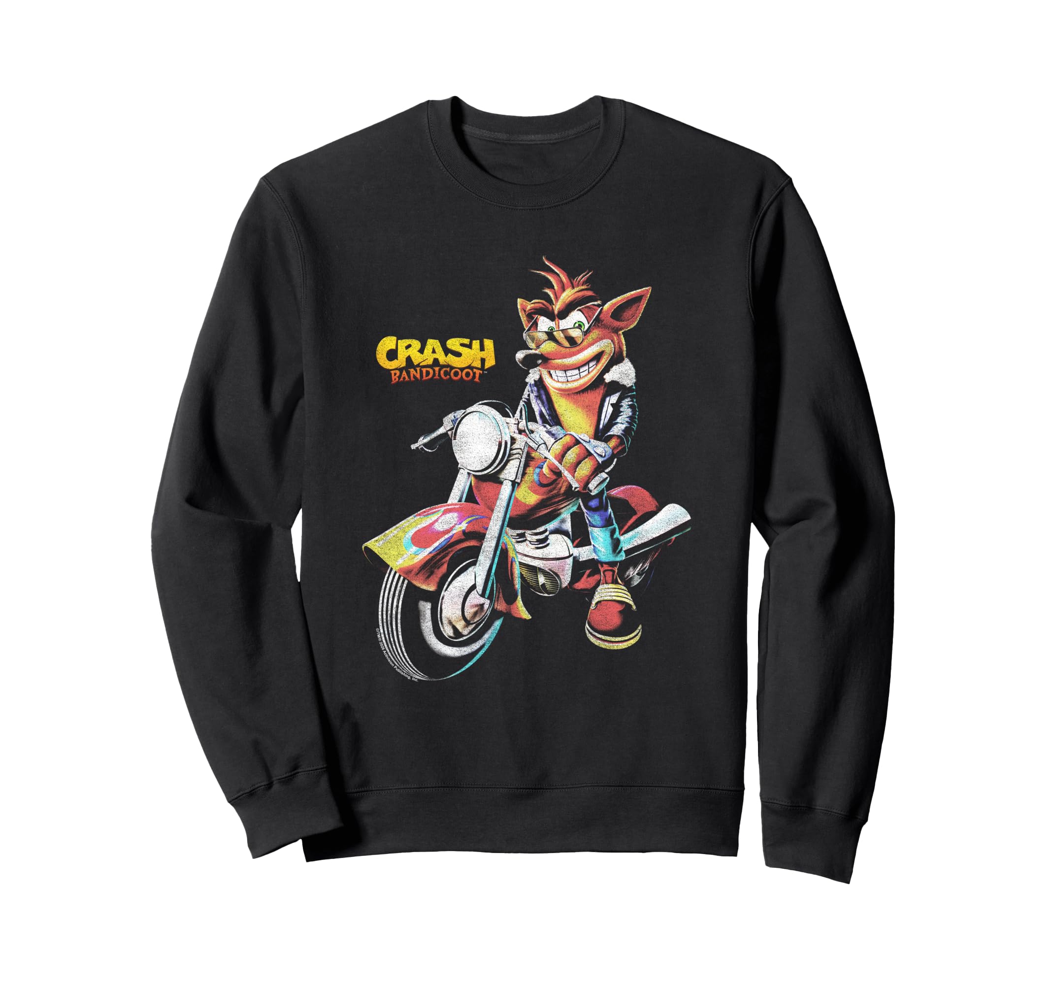 Crash Bandicoot Biker Scene Sweatshirt - Casual Everyday Wear Unisex - T-Shirt, Sweatshirt, Hoodie