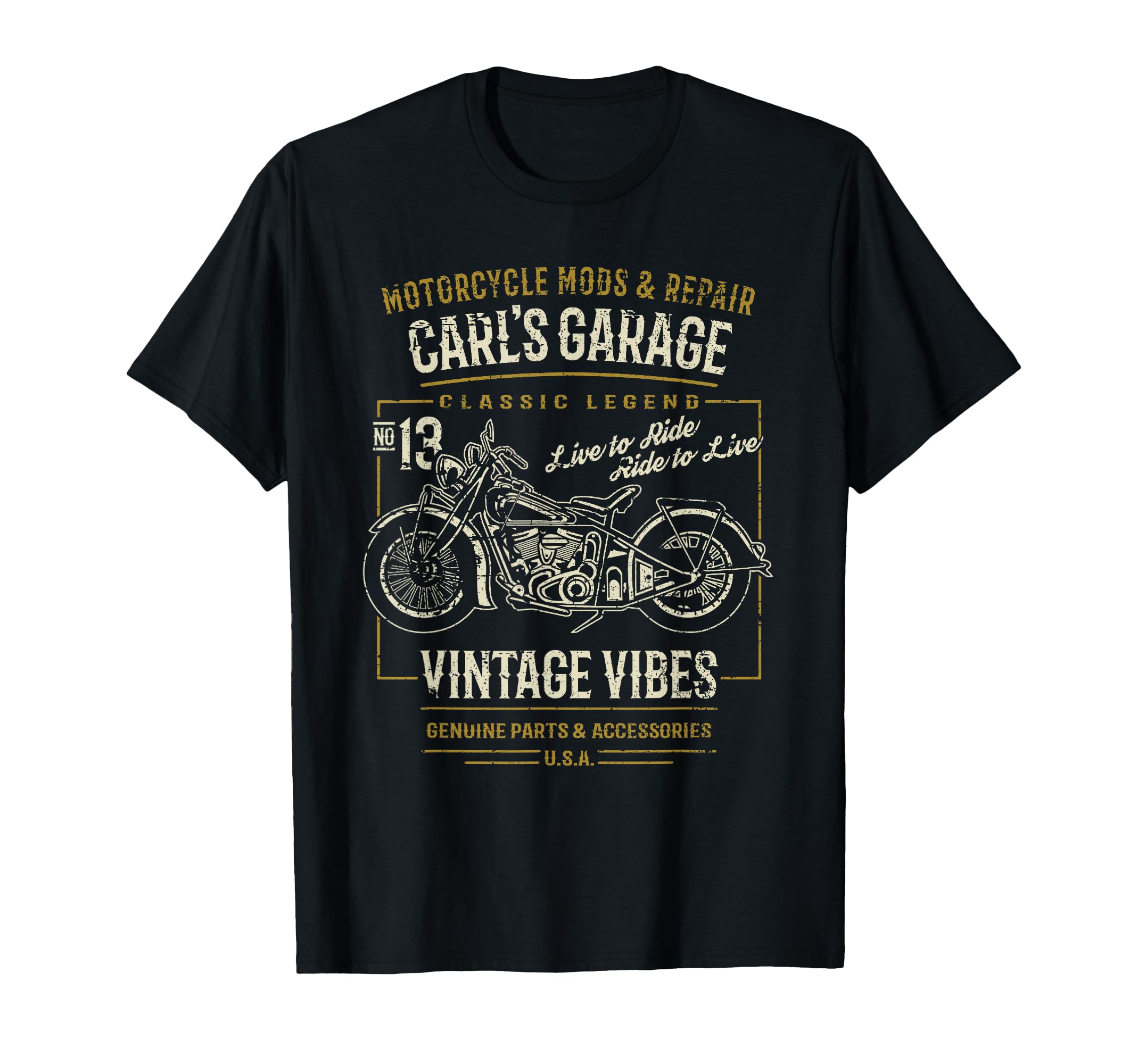 Carls Garage Motorcycle T-Shirt - Unique Graphic Men Women - T-Shirt, Sweatshirt, Hoodie