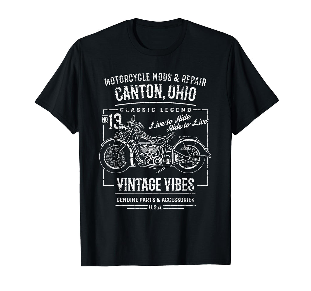 Canton Oh Usa Motorcycle Adventure T-Shirt - Graphic Print Unisex - T-Shirt, Sweatshirt, Hoodie