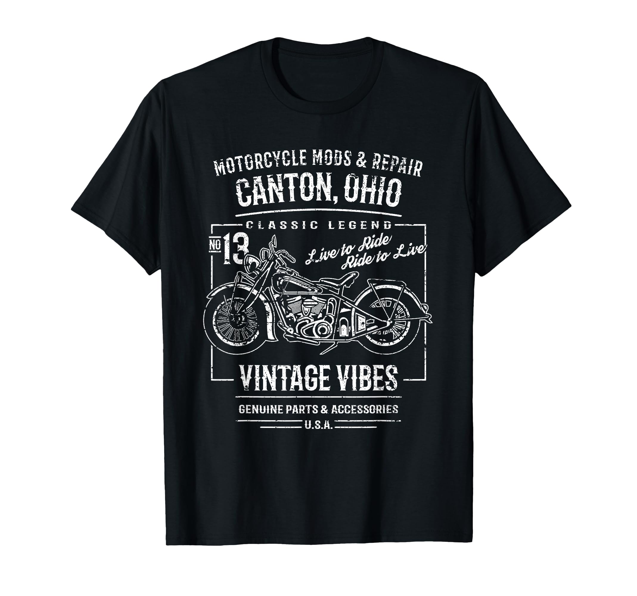 Canton Oh Usa Motorcycle Adventure T-Shirt - Graphic Print Unisex - T-Shirt, Sweatshirt, Hoodie