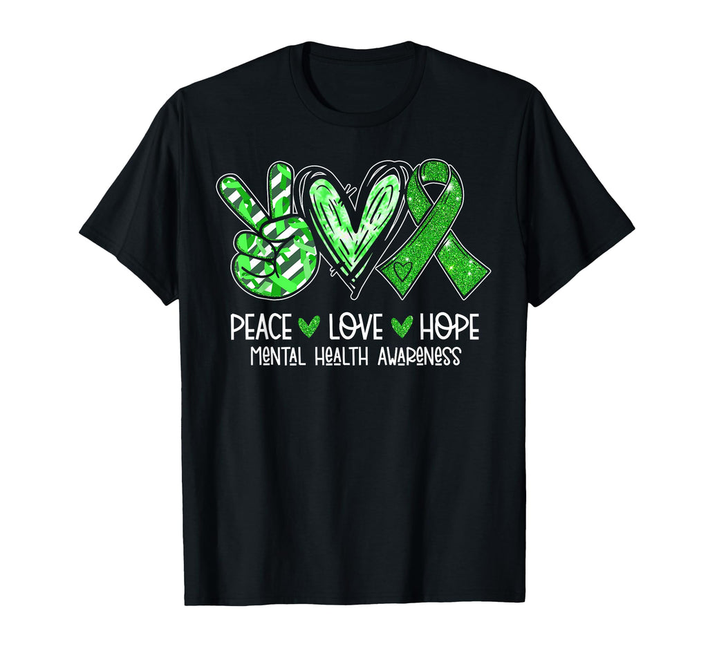 Peace Love Hope Mental Health Awareness T-Shirt - Aesthetic Graphic Unisex - T-Shirt, Sweatshirt, Hoodie