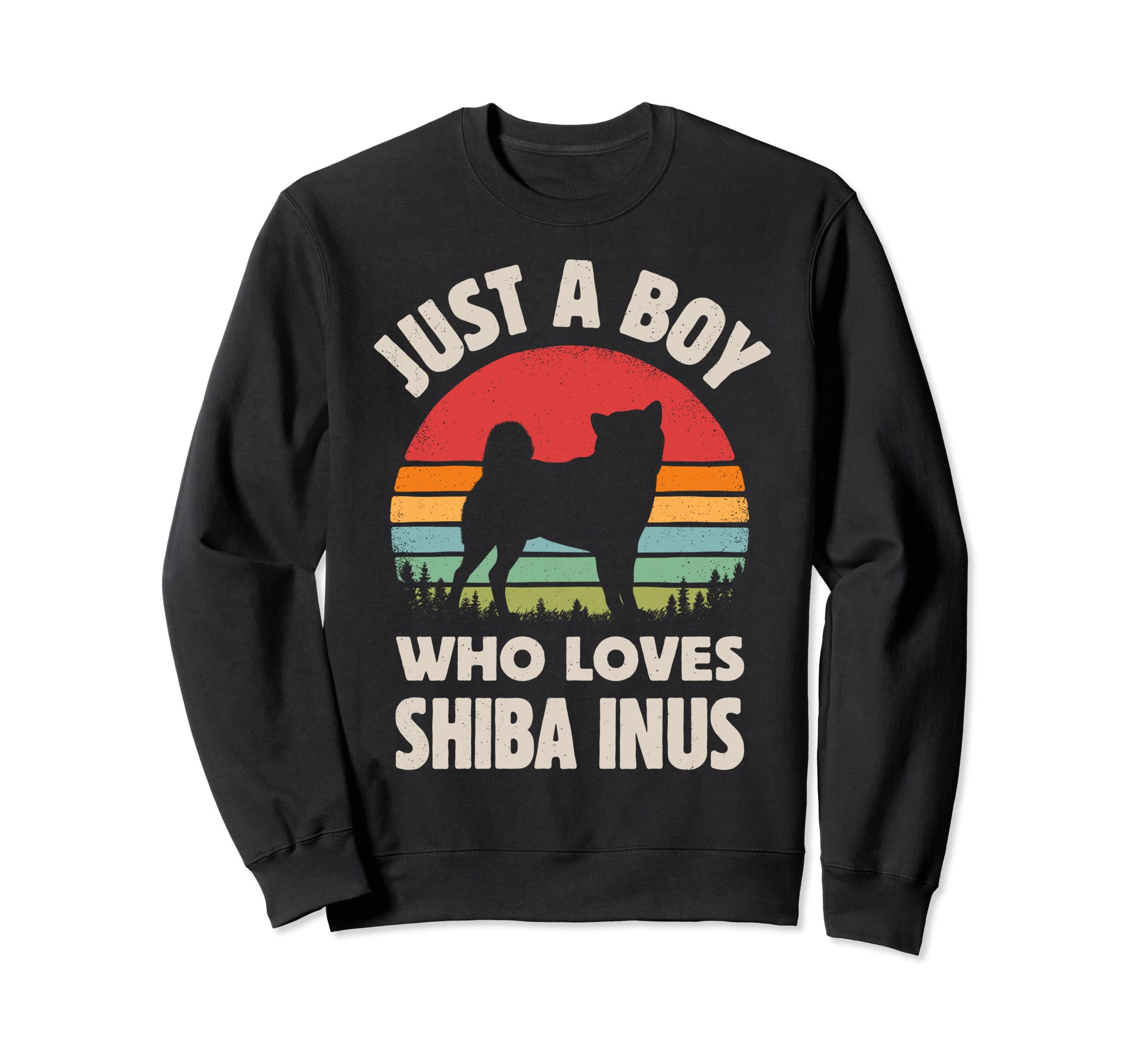 Shiba Inu Just Who Loves Dogs Sunset Sweatshirt - Trendy Graphic Men Women - T-Shirt, Sweatshirt, Hoodie