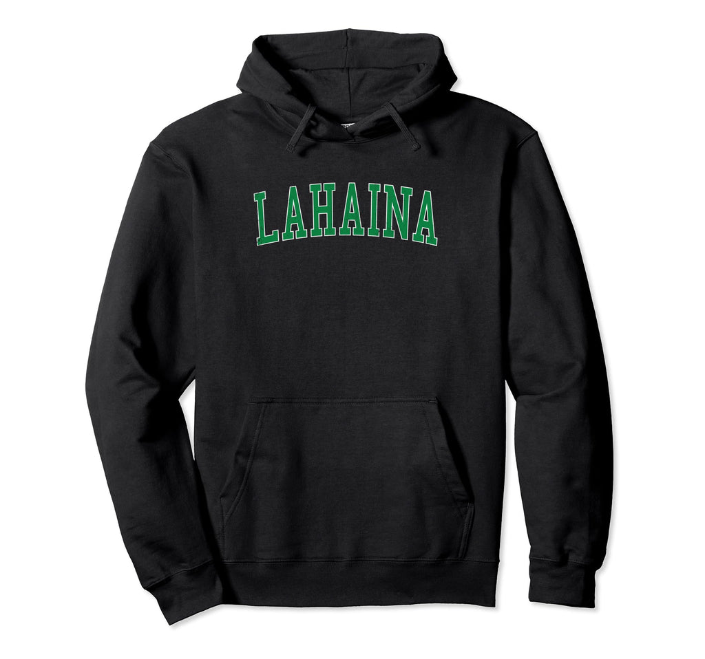 Lahaina Hi Distressed Green Varsity Hoodie - Aesthetic Graphic Men Women - T-Shirt, Sweatshirt, Hoodie