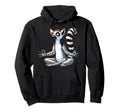 Meditation Lemur Yoga Pose Relaxing Animal Hoodie - Unique Graphic Unisex - T-Shirt, Sweatshirt, Hoodie
