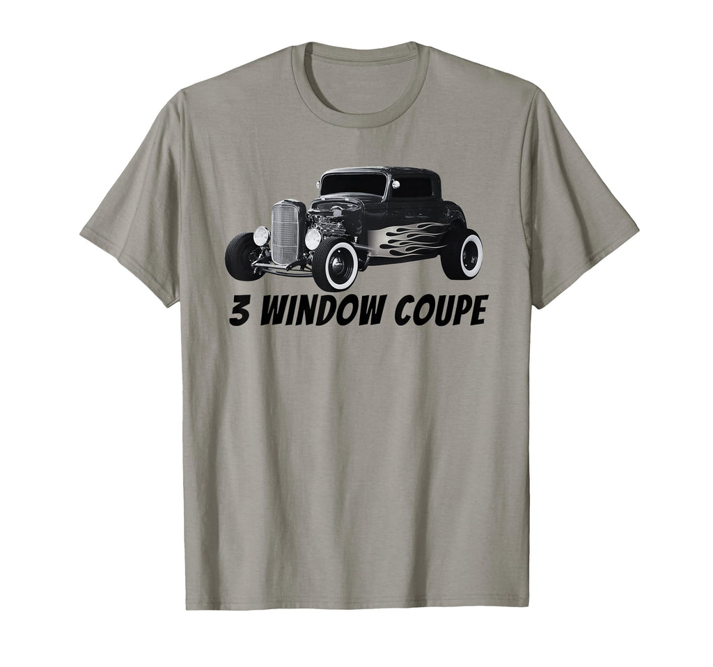 Hot Rod Car 3 Window Coupe T-Shirt - Aesthetic Graphic Men Women - T-Shirt, Sweatshirt, Hoodie