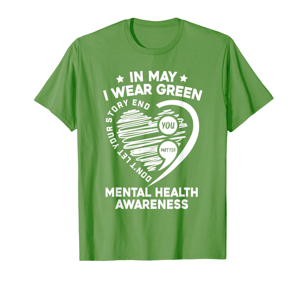 May We Wear Green Mental Health T-Shirt - Unique Graphic for Adults - T-Shirt, Sweatshirt, Hoodie