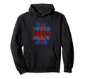 Leeds City Typography Grunge Uk Hoodie - Unique Graphic for Adults - T-Shirt, Sweatshirt, Hoodie