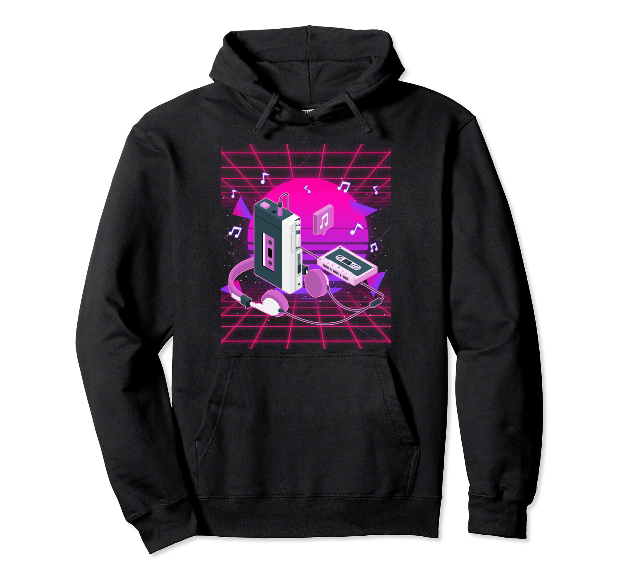 Vaporwave Aesthetic 80S Music Lover Hoodie - Streetwear Style for Adults - T-Shirt, Sweatshirt, Hoodie