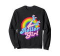 Roller Roller Skating Skate Skater Sweatshirt - Minimalist Print for Adults - T-Shirt, Sweatshirt, Hoodie