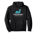 Overthinking Funny Mid Century Cat Hoodie - Trendy Graphic for Adults - T-Shirt, Sweatshirt, Hoodie