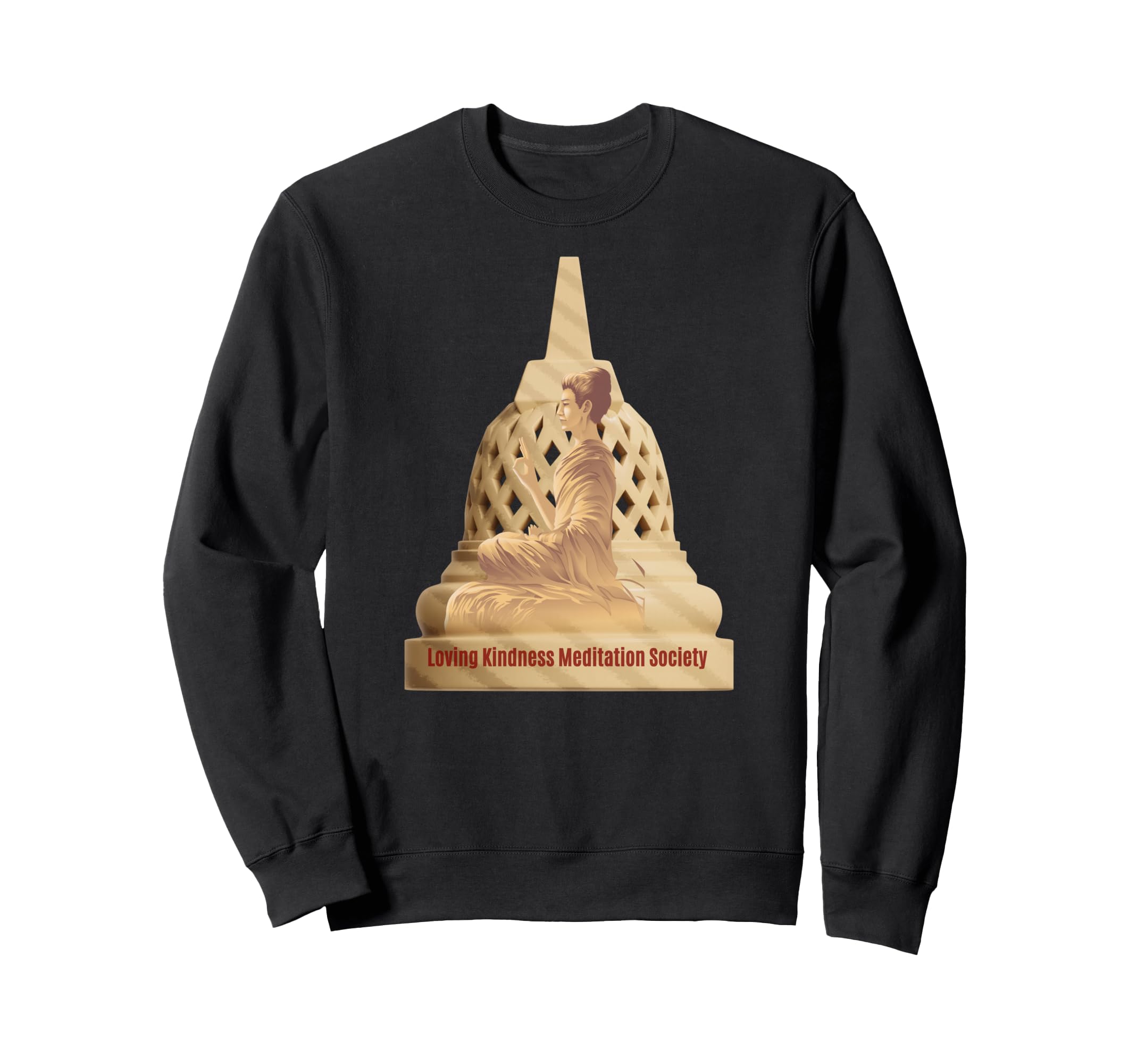 Buddha Borobudur Mindfulness Sweatshirt - Fun Novelty Design Men Women - T-Shirt, Sweatshirt, Hoodie