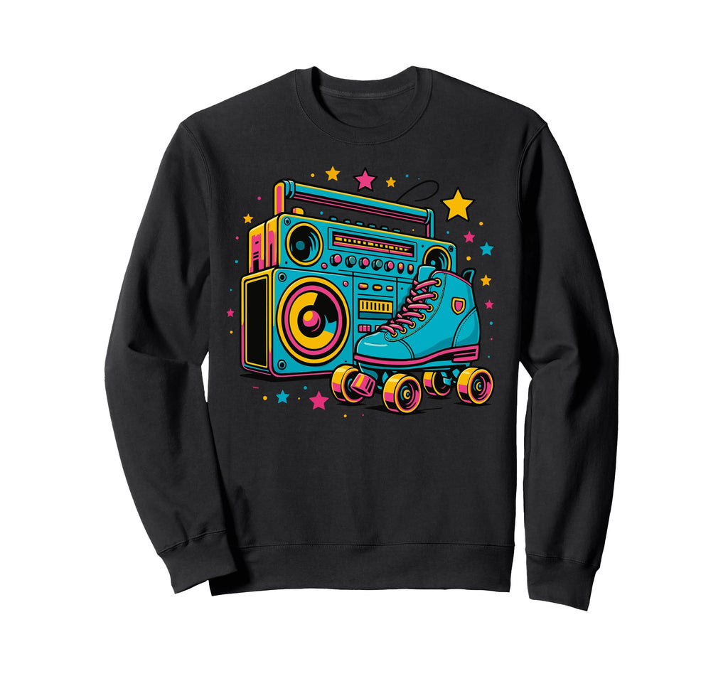 Rollerskates Funny 80S Roller Sweatshirt - Custom Art Print for Adults - T-Shirt, Sweatshirt, Hoodie
