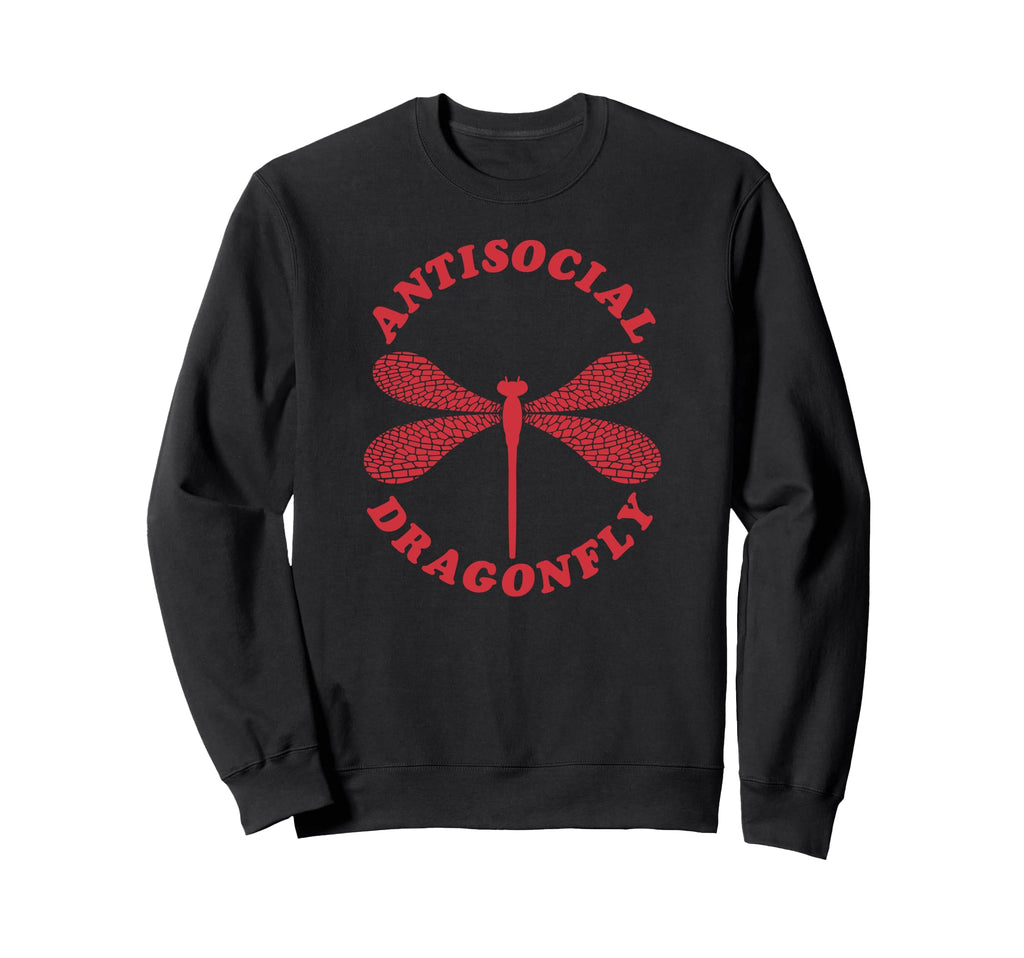 Antisocial Dragonfly Introvert Sweatshirt - Minimalist Print Men Women - T-Shirt, Sweatshirt, Hoodie