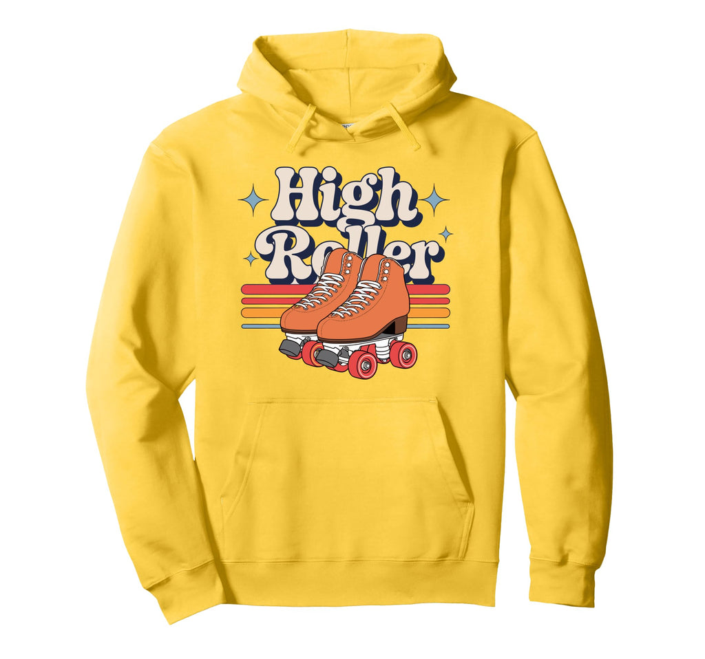 High Roller Roller Skating Roller Hoodie - Custom Art Print Men Women - T-Shirt, Sweatshirt, Hoodie