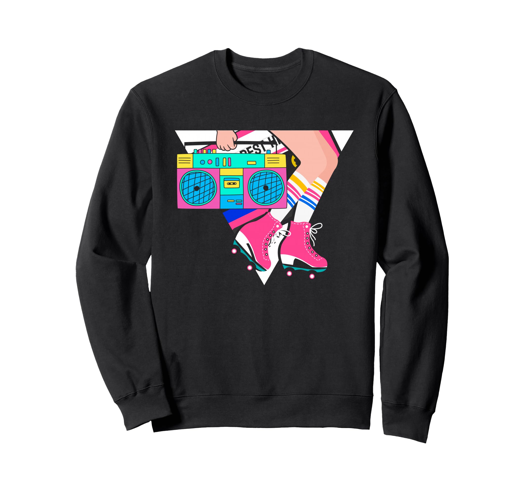 Roller Disco Skating 80S Roller Sweatshirt - Aesthetic Graphic for Adults - T-Shirt, Sweatshirt, Hoodie