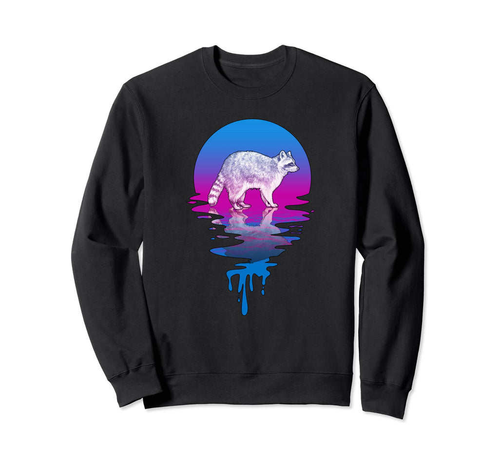 Sunset Racoon Sweatshirt - Casual Everyday Wear Unisex - T-Shirt, Sweatshirt, Hoodie