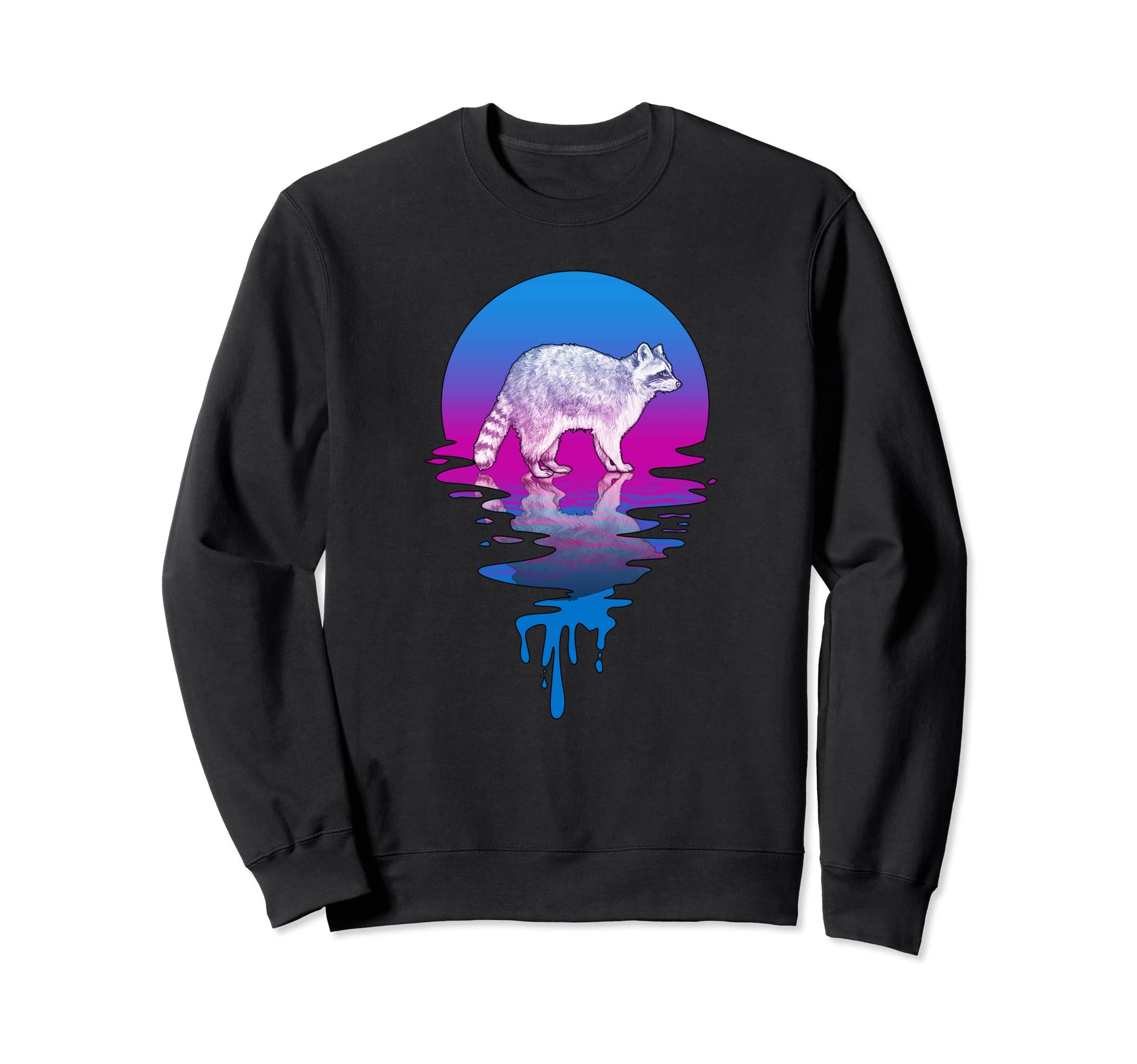 Sunset Racoon Sweatshirt - Casual Everyday Wear Unisex - T-Shirt, Sweatshirt, Hoodie