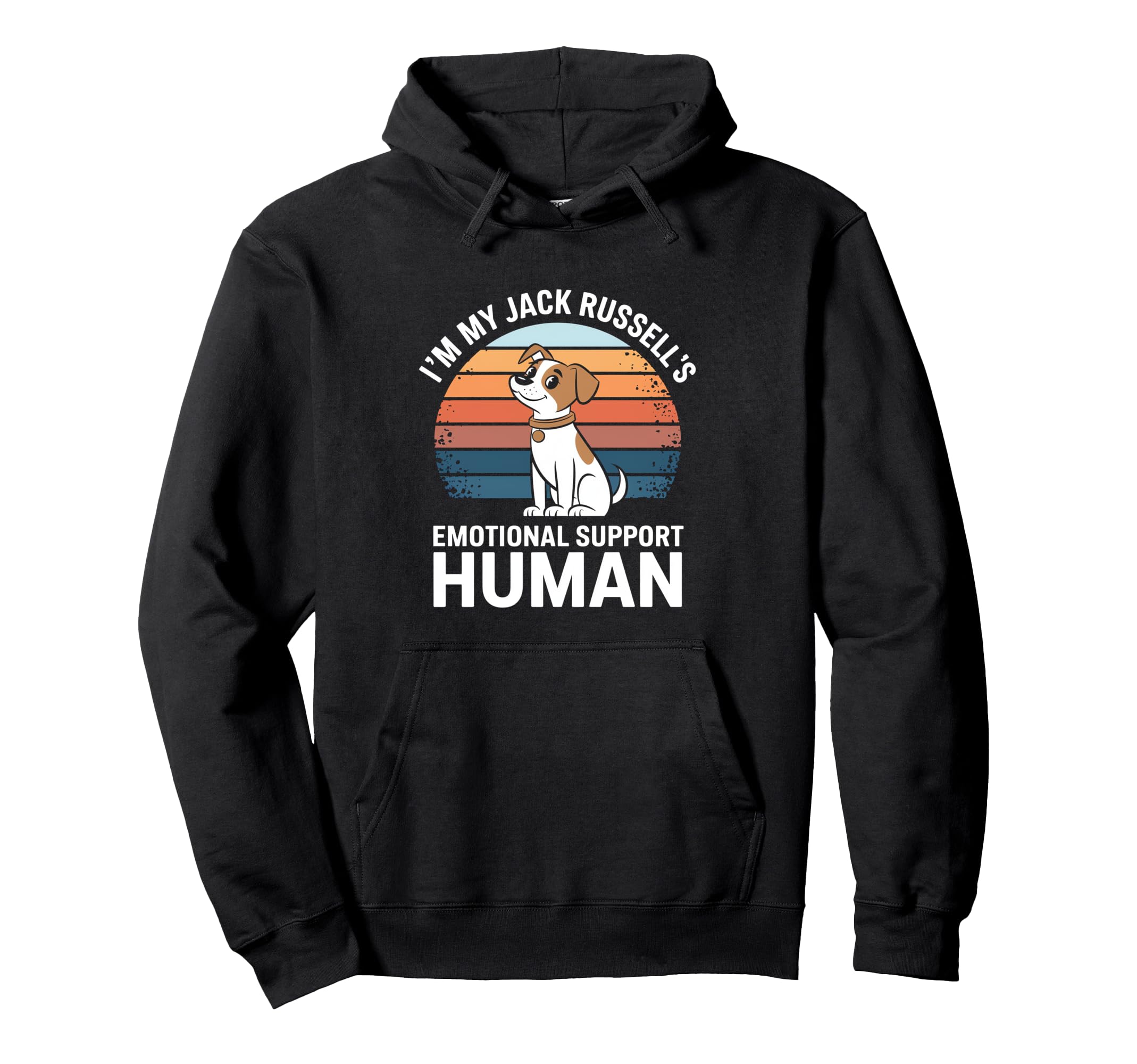 Im My Jack Russells Emotional Support Hoodie - Novelty Apparel Men Women - T-Shirt, Sweatshirt, Hoodie