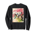 Hummingbird Japanese Art Kyosai Sweatshirt - Unique Graphic Men Women - T-Shirt, Sweatshirt, Hoodie