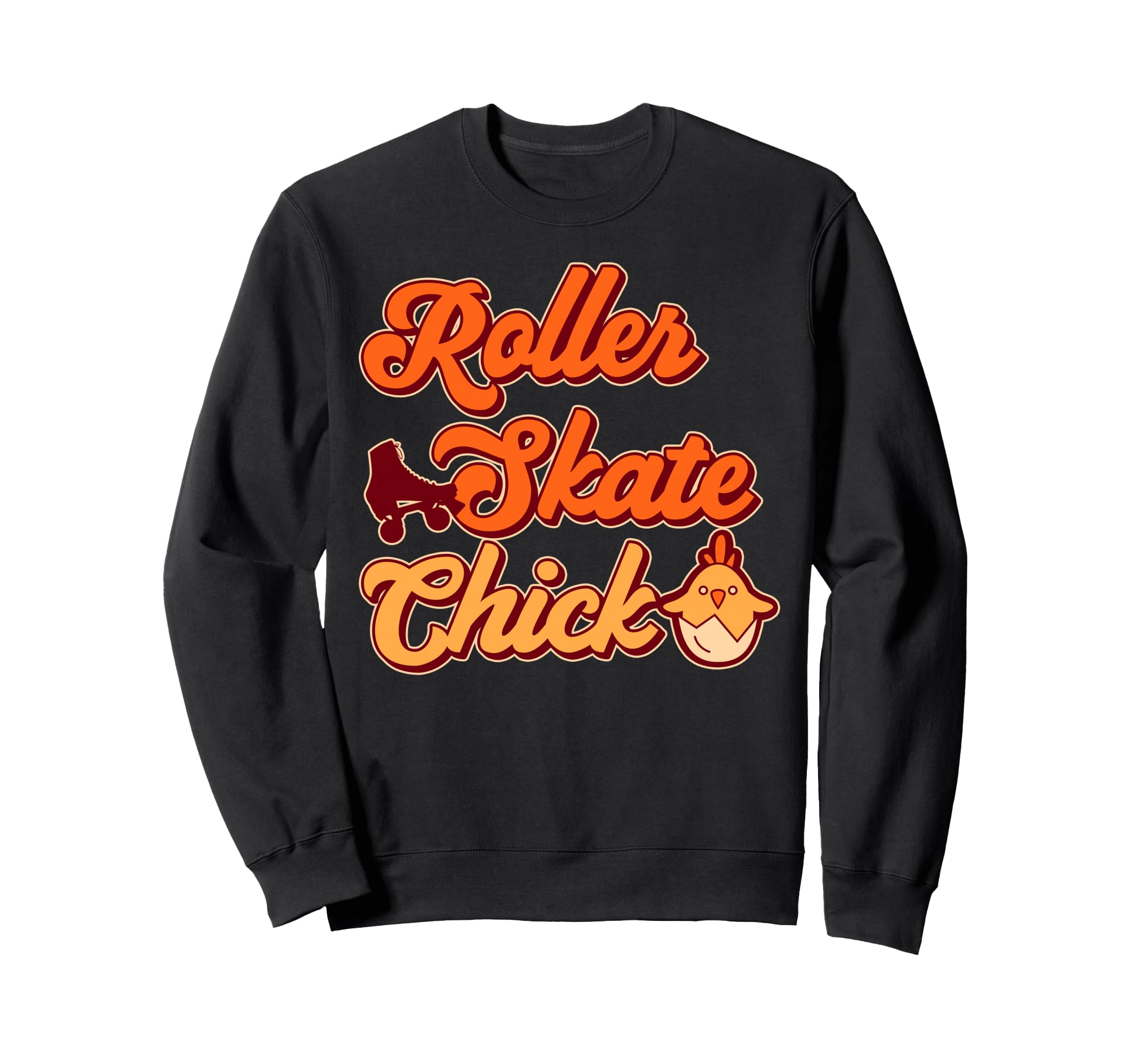 Roller Skating Skate 1970S Chicken Sweatshirt - Unique Graphic Unisex - T-Shirt, Sweatshirt, Hoodie