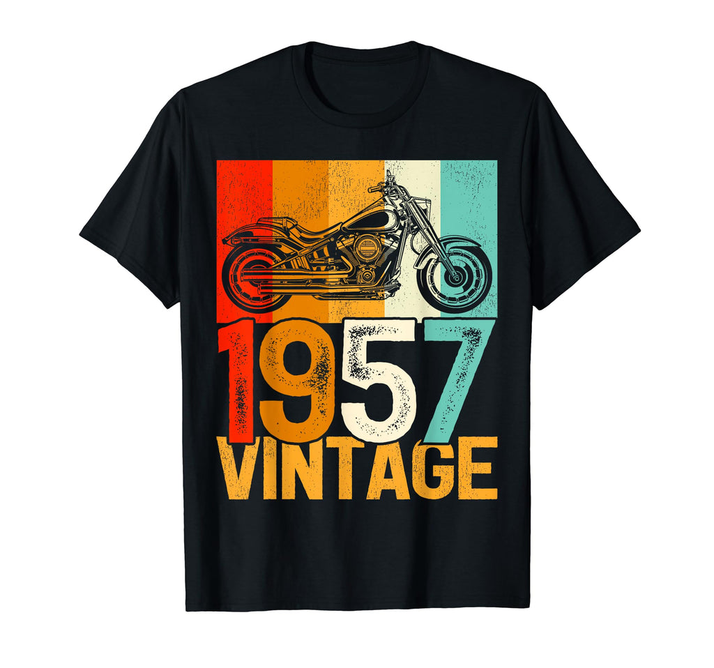 65 Years Old Motorcycle 1957 65Th T-Shirt - Novelty Apparel for Adults - T-Shirt, Sweatshirt, Hoodie