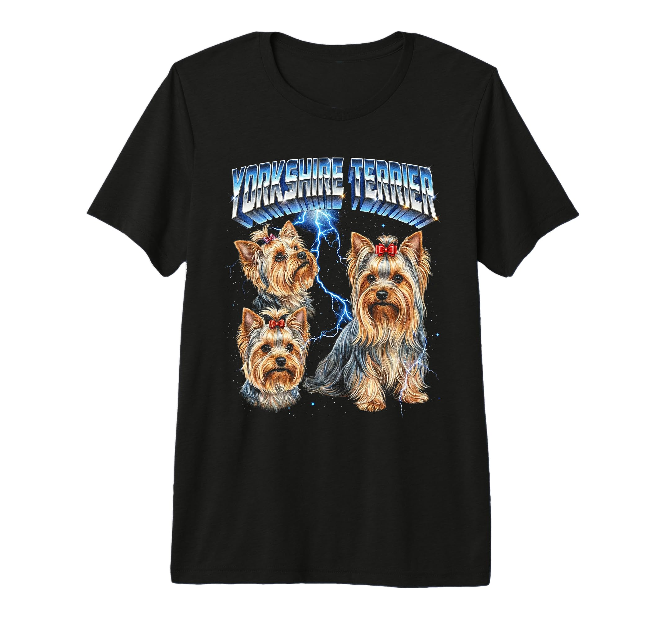 Yorkshire Terrier 80S Dog Lover T-Shirt - Casual Everyday Wear Men Women - T-Shirt, Sweatshirt, Hoodie
