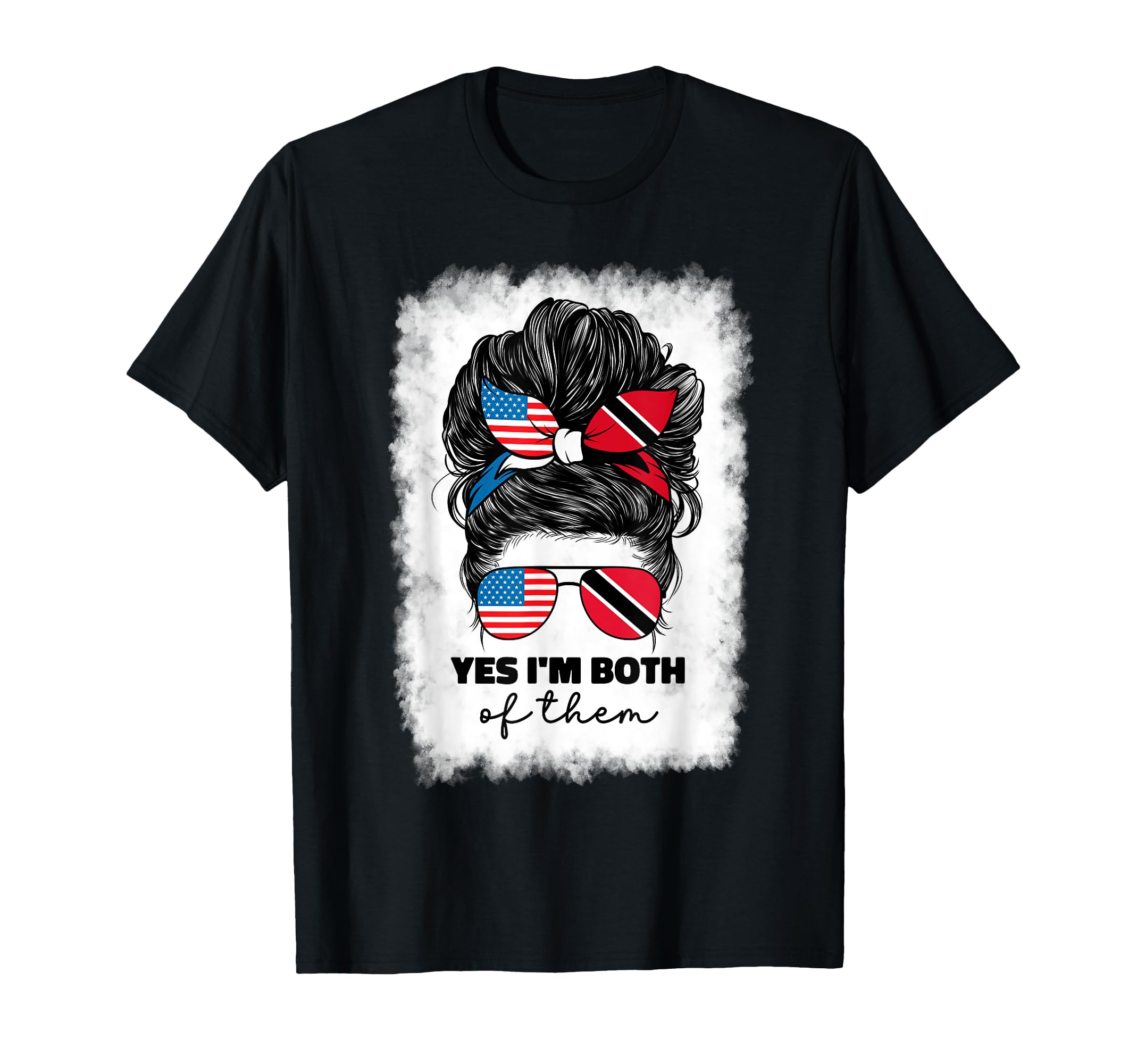 Half American And Trinidadian Usa T-Shirt - Trendy Graphic for Adults - T-Shirt, Sweatshirt, Hoodie