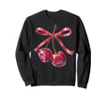Coquette Cherry Mirror Disco Sweatshirt - Casual Everyday Wear for Adults - T-Shirt, Sweatshirt, Hoodie