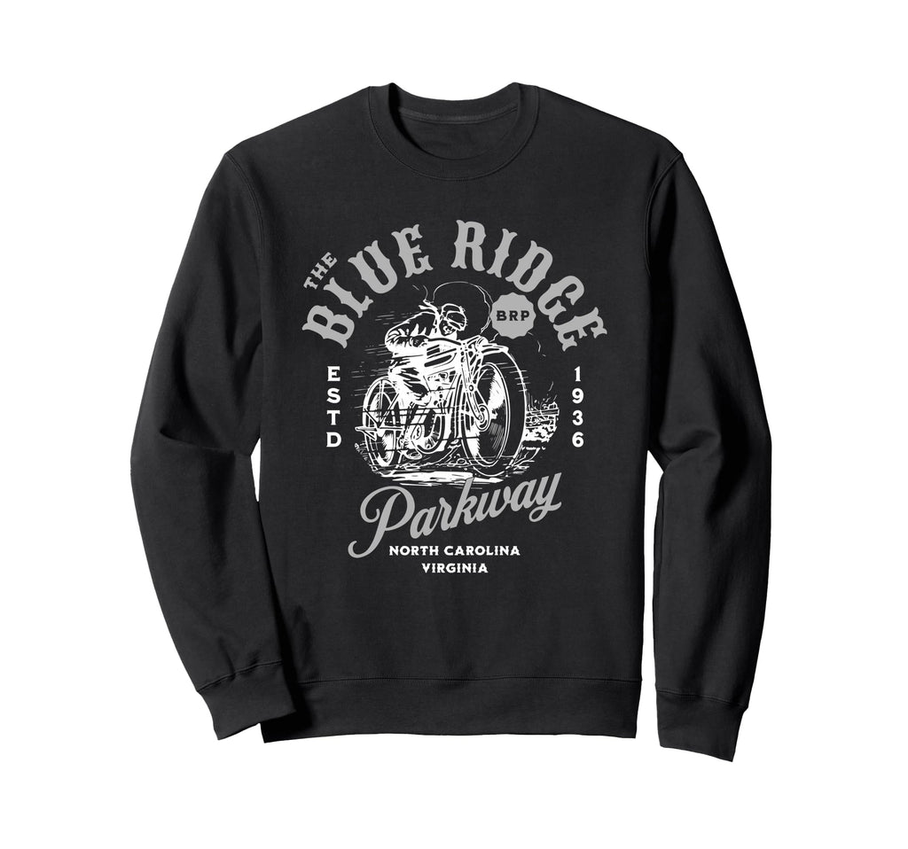 Blue Ridge Parkway Motorcycle Sweatshirt - Custom Art Print Men Women - T-Shirt, Sweatshirt, Hoodie