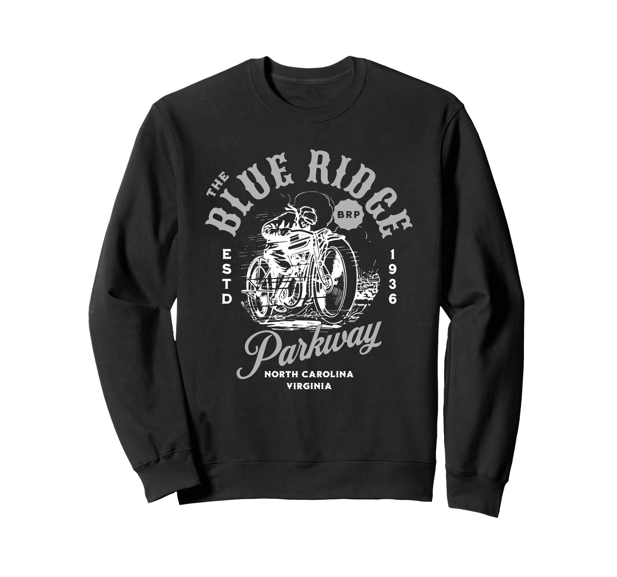 Blue Ridge Parkway Motorcycle Sweatshirt - Custom Art Print Men Women - T-Shirt, Sweatshirt, Hoodie