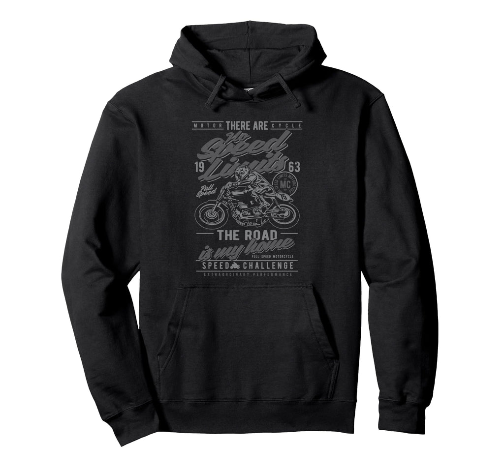 No Speed Limits Motorcycle Race Hoodie - Minimalist Print Men Women - T-Shirt, Sweatshirt, Hoodie