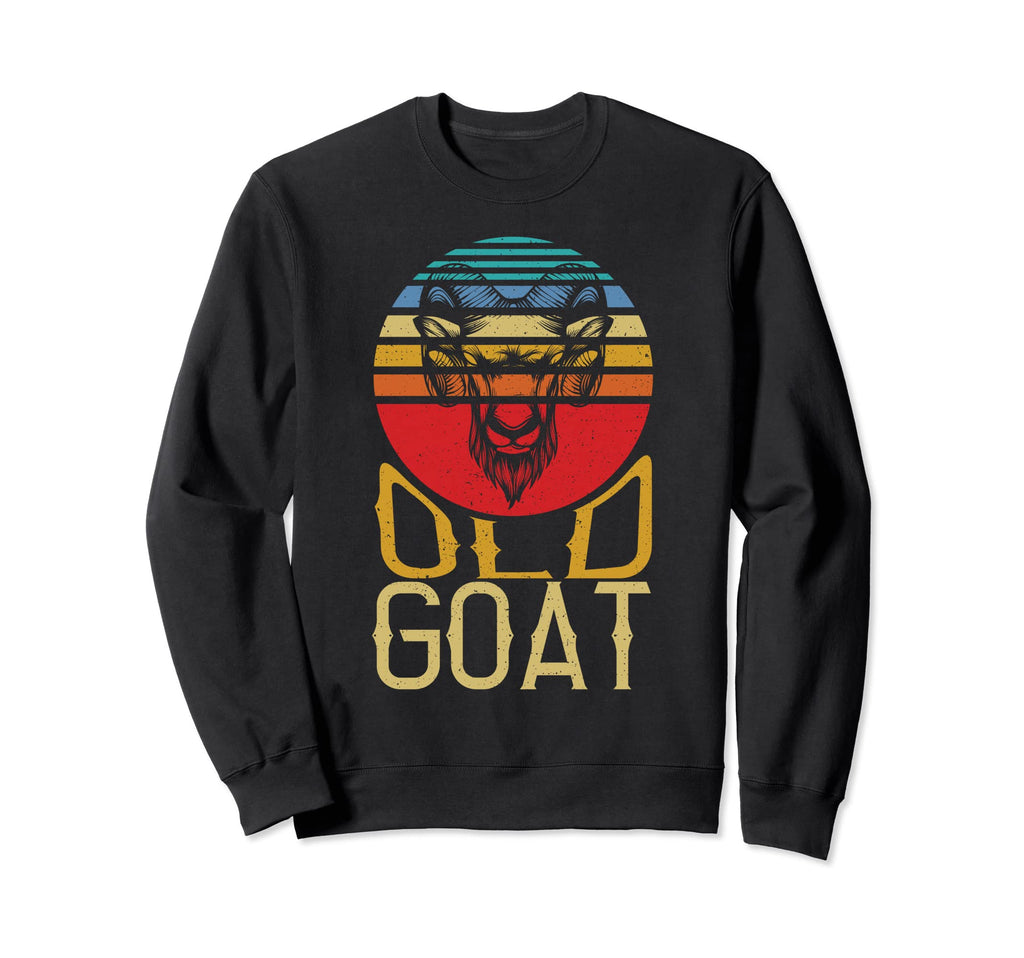 Old Goat Distressed Horns Farmers Sweatshirt - Aesthetic Graphic Men Women - T-Shirt, Sweatshirt, Hoodie