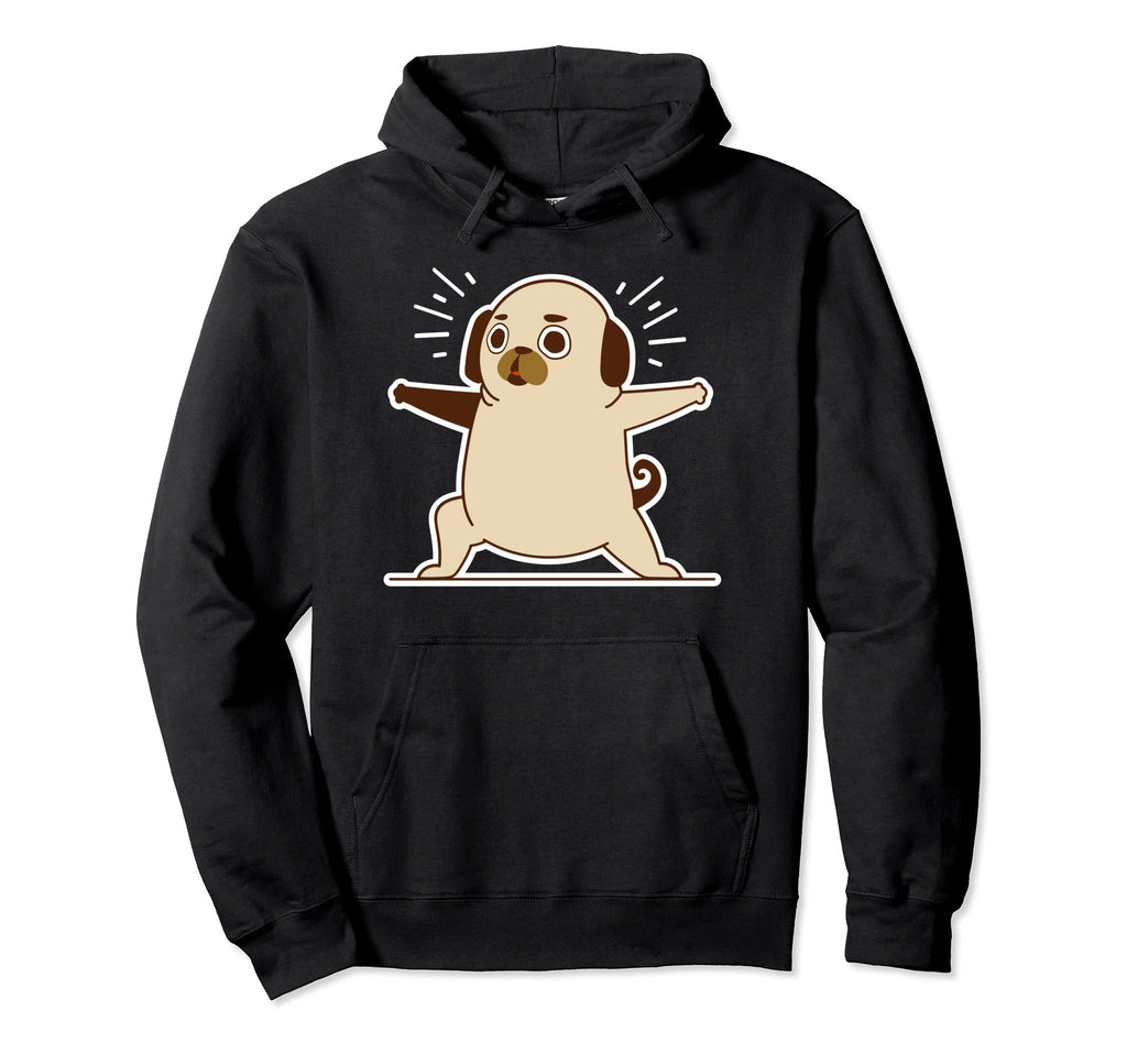 Pug Yoga Meditation Fitness Workout Hoodie - Aesthetic Graphic for Adults - T-Shirt, Sweatshirt, Hoodie