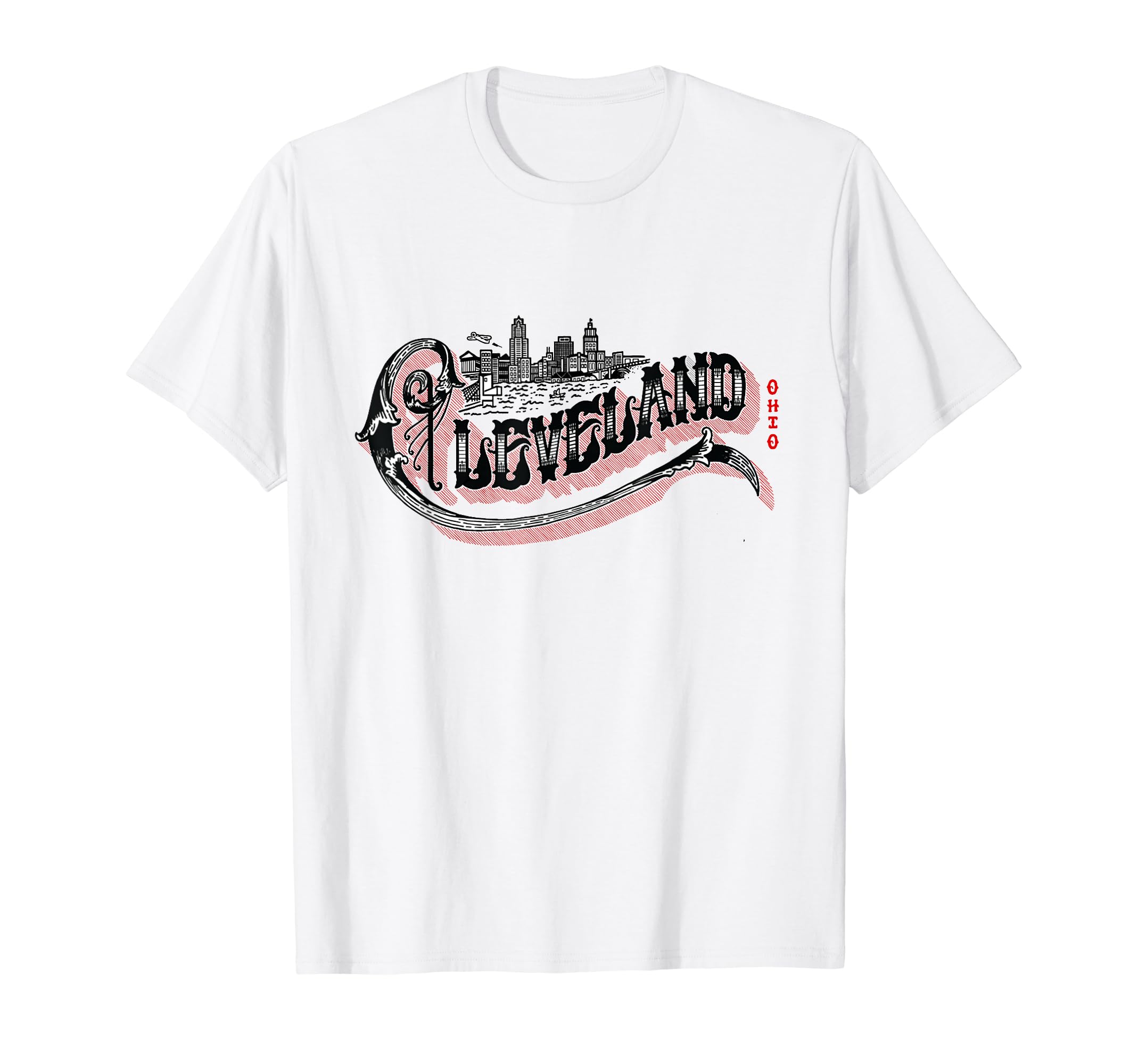 Cleveland Ohio Skyline Typography T-Shirt - Aesthetic Graphic for Adults - T-Shirt, Sweatshirt, Hoodie