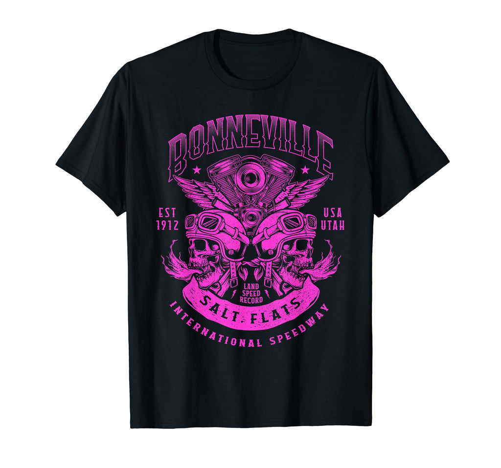 Bonneville Salt Flats Motorcycle Racing T-Shirt - Graphic Print Unisex - T-Shirt, Sweatshirt, Hoodie