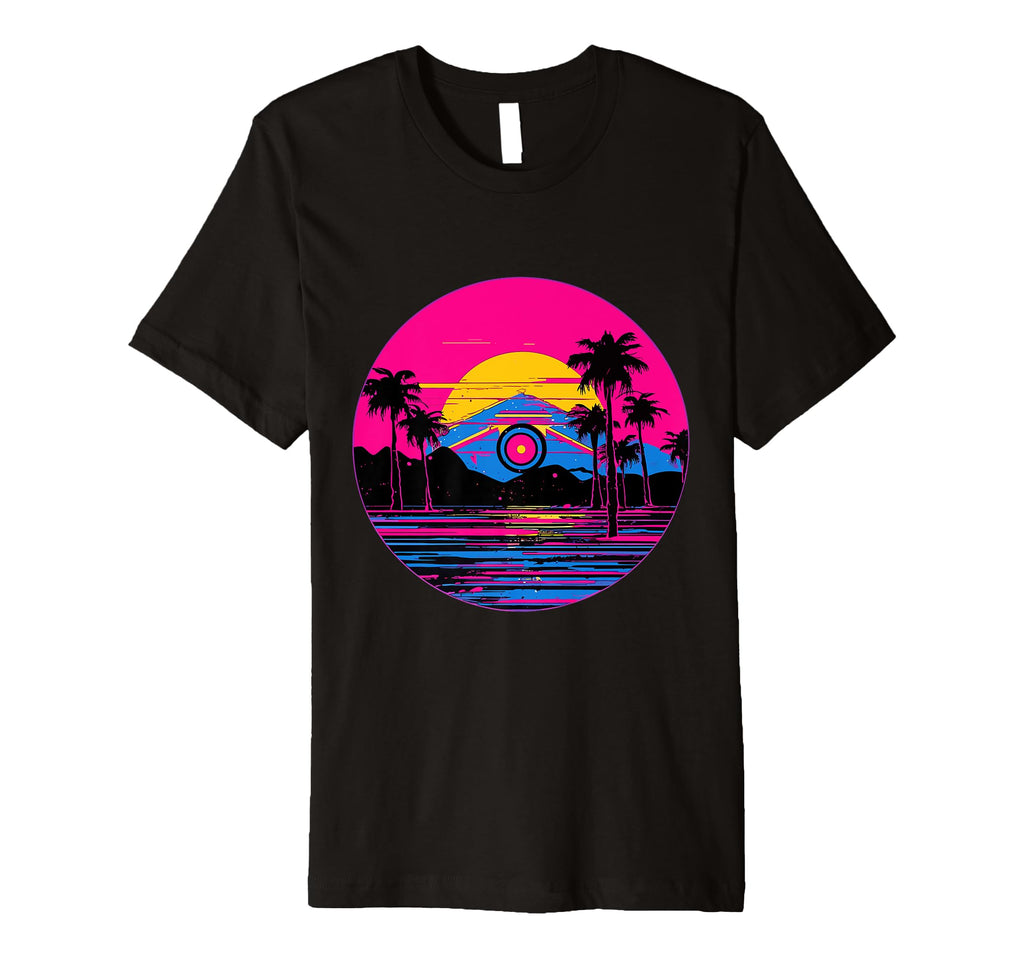 Vinyl Record Vaporwave Turntable T-Shirt - Custom Art Print for Adults - T-Shirt, Sweatshirt, Hoodie