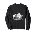 Cowboy Hat Pixelated Wild West Sweatshirt - Fun Novelty Design Men Women - T-Shirt, Sweatshirt, Hoodie