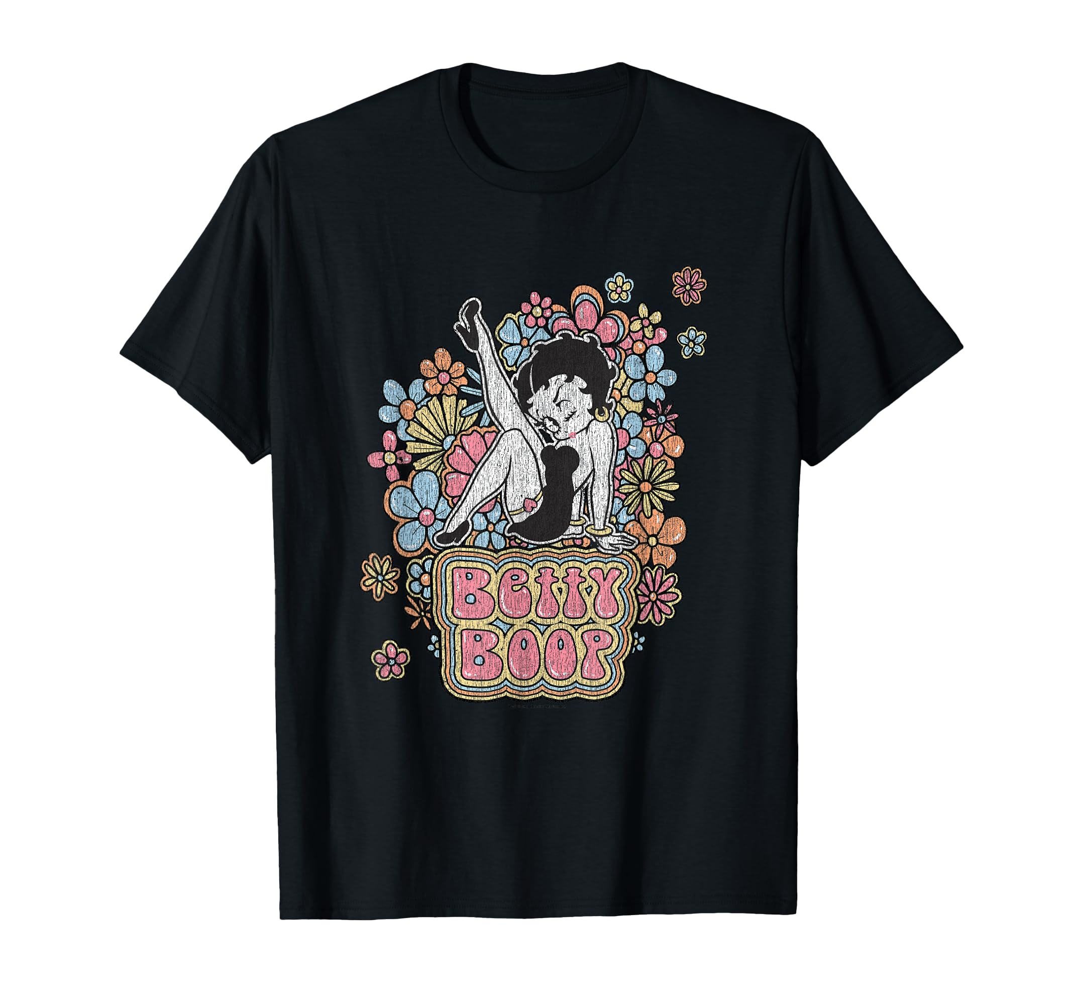Betty Boop Flower Power Groovy Pin Up T-Shirt - Custom Art Print Men Women - T-Shirt, Sweatshirt, Hoodie