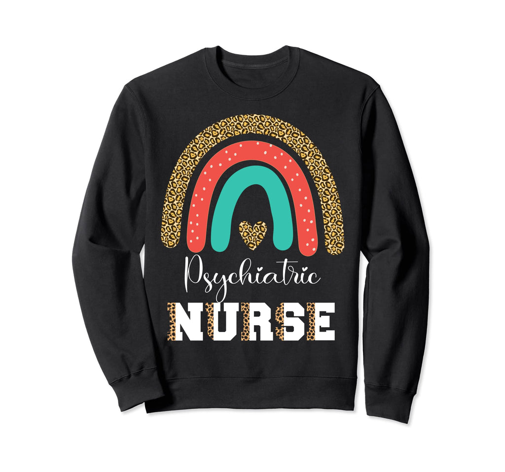 Psychiatric Nurse Leopard Rn Mental Sweatshirt - Custom Art Print Unisex - T-Shirt, Sweatshirt, Hoodie