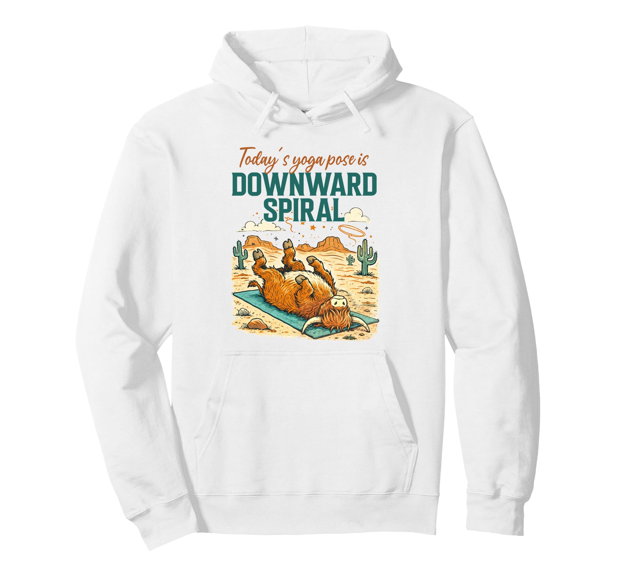 Mental Health Highland Cow Todays Hoodie - Aesthetic Graphic Men Women - T-Shirt, Sweatshirt, Hoodie