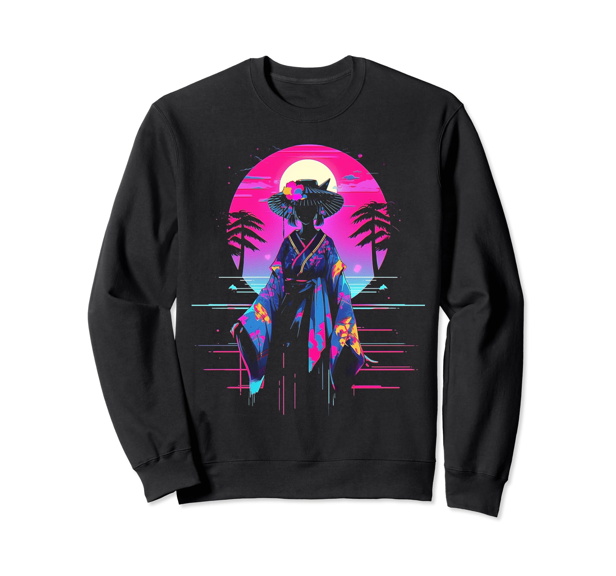 Vaporwave Geisha 80S Synthwave 17 Sweatshirt - Fun Novelty Design Unisex - T-Shirt, Sweatshirt, Hoodie