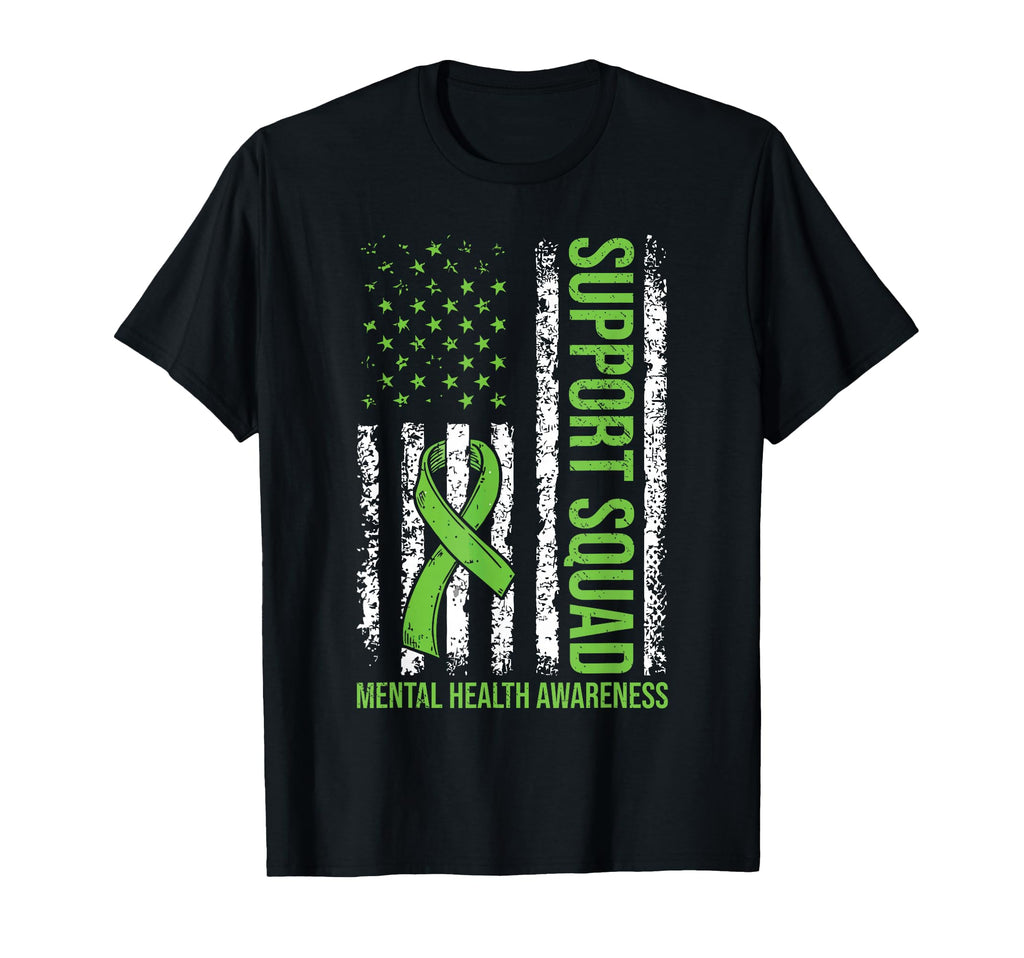 Support Mental Health Squad T-Shirt - Aesthetic Graphic Men Women - T-Shirt, Sweatshirt, Hoodie