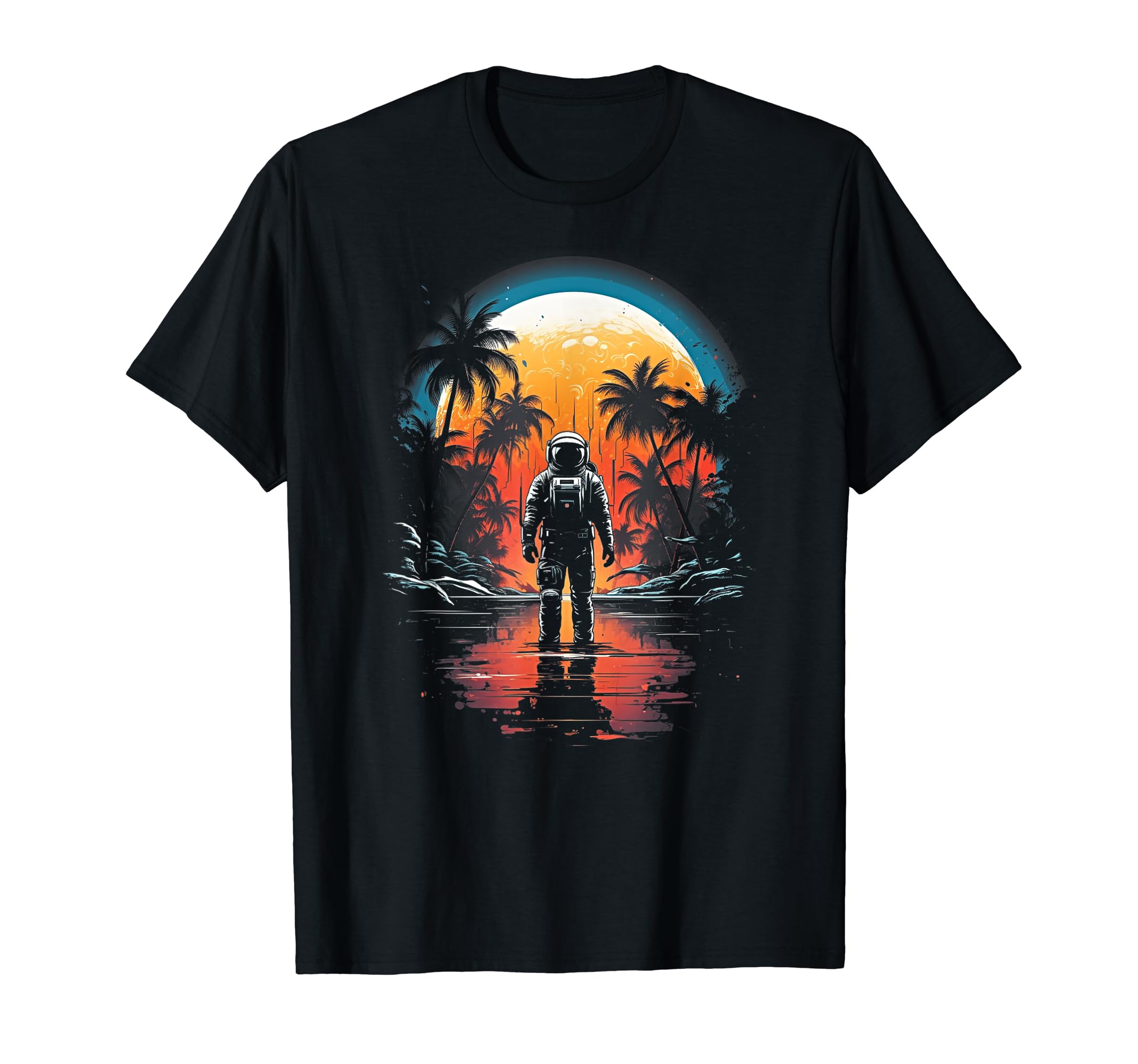Synthwave Astronaut Cyberpunk 80S Sci T-Shirt - Trendy Graphic for Adults - T-Shirt, Sweatshirt, Hoodie