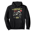 Funny Born 1956 Motorbike 70Th Hoodie - Casual Everyday Wear Men Women - T-Shirt, Sweatshirt, Hoodie