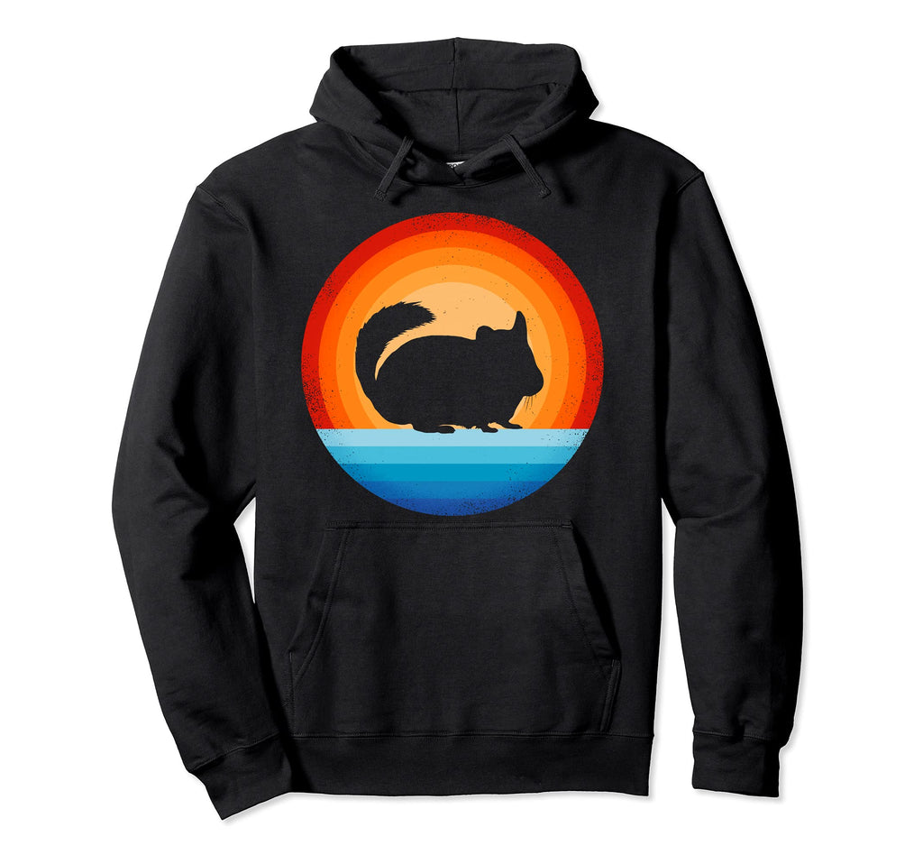 Chinchilla 60S 70S Sunset Rodent Hoodie - Fun Novelty Design for Adults - T-Shirt, Sweatshirt, Hoodie