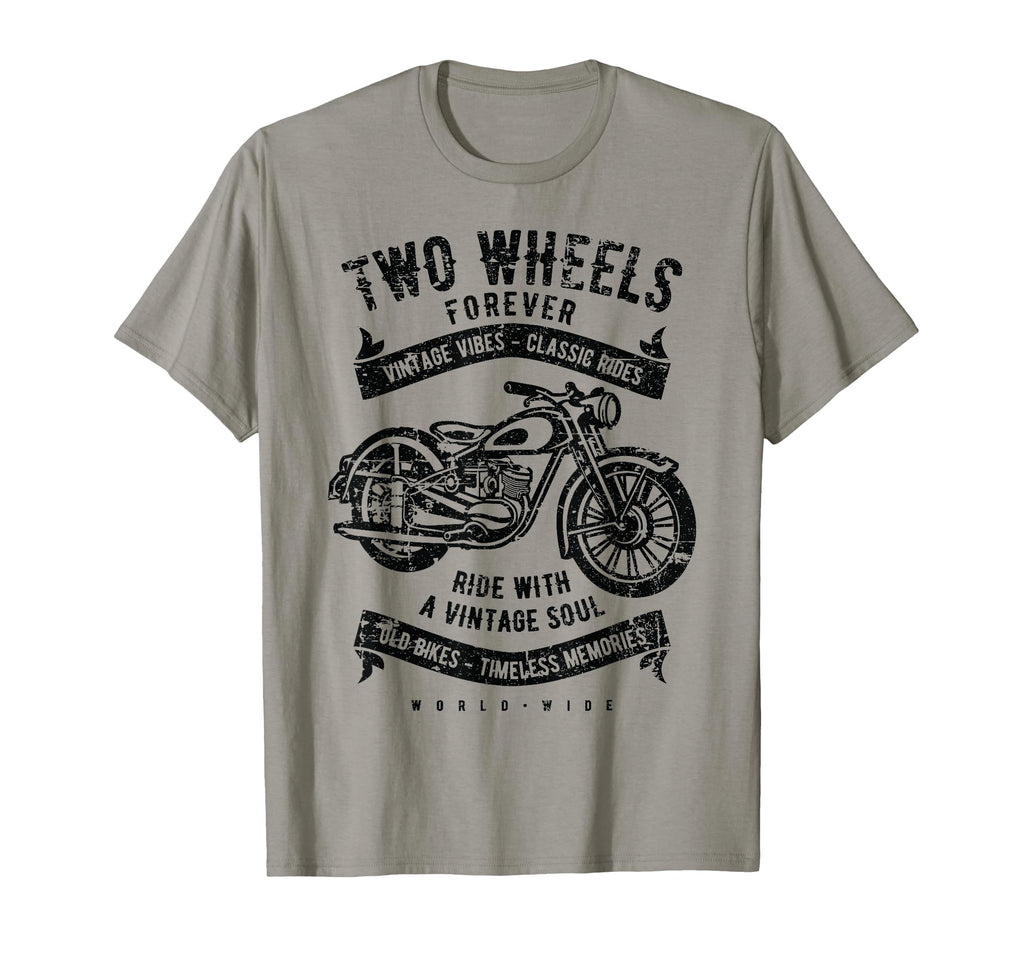 Two Wheels Forever Motorcycle T-Shirt - Graphic Print Unisex - T-Shirt, Sweatshirt, Hoodie
