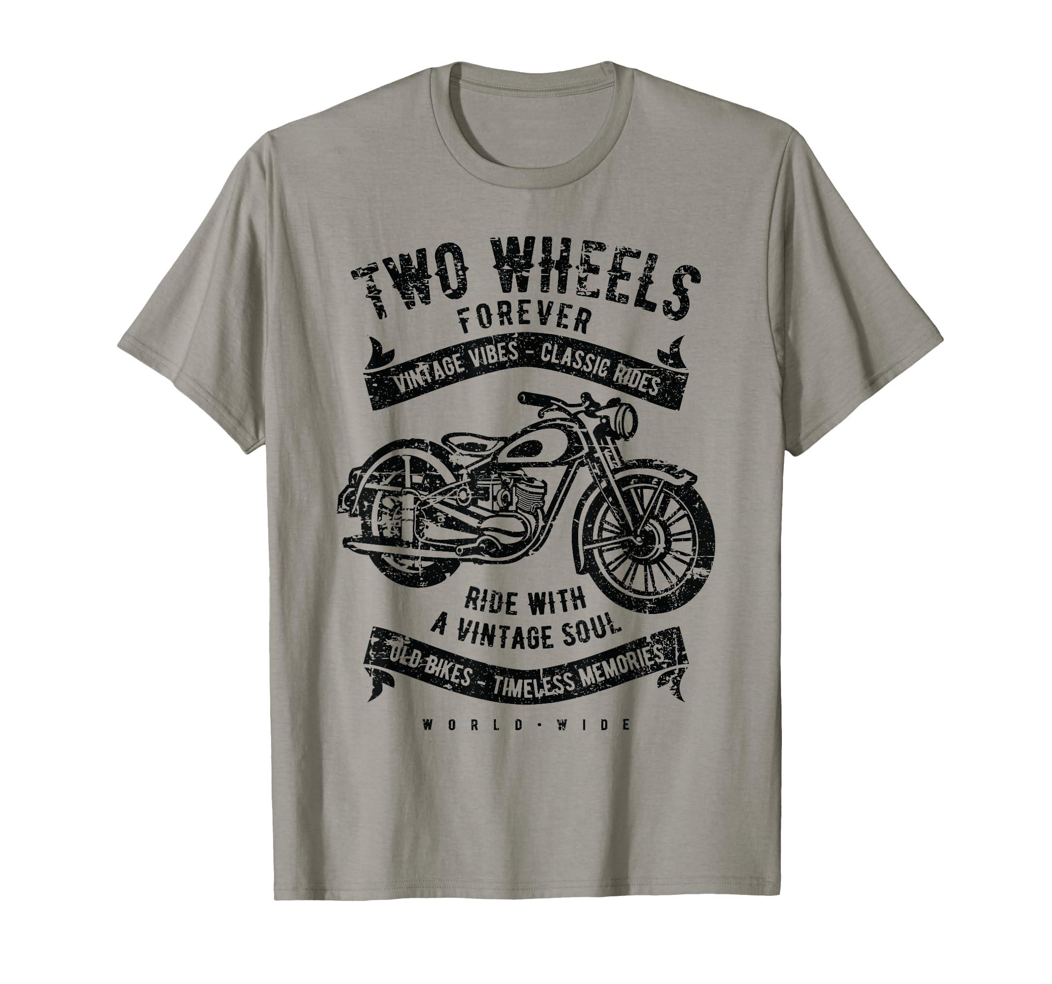 Two Wheels Forever Motorcycle T-Shirt - Graphic Print Unisex - T-Shirt, Sweatshirt, Hoodie