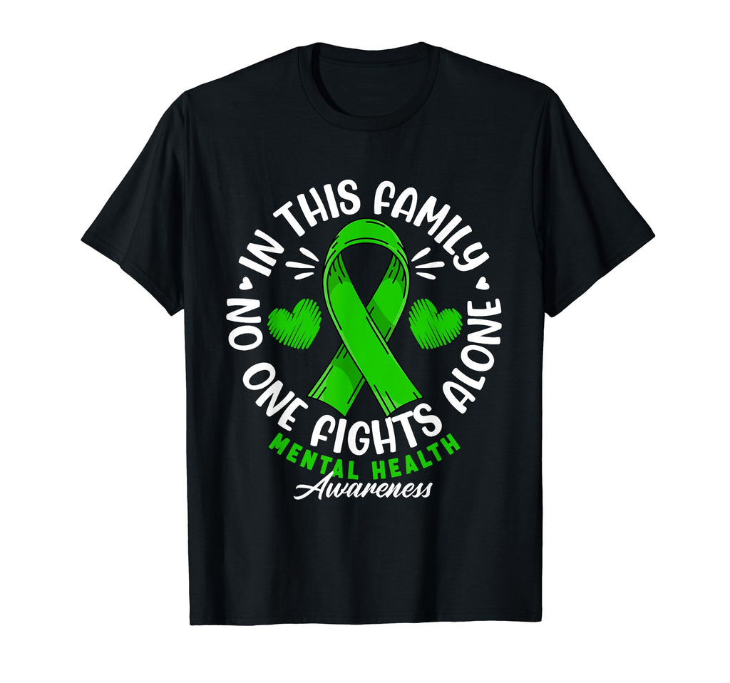 No One This Family Fights Alone T-Shirt - Casual Everyday Wear for Adults - T-Shirt, Sweatshirt, Hoodie